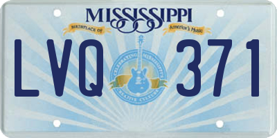 MS license plate LVQ371