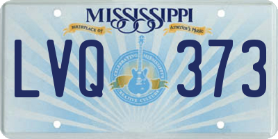 MS license plate LVQ373