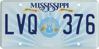 MS license plate LVQ376