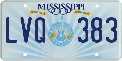 MS license plate LVQ383