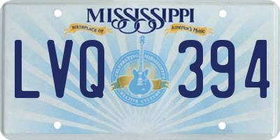 MS license plate LVQ394