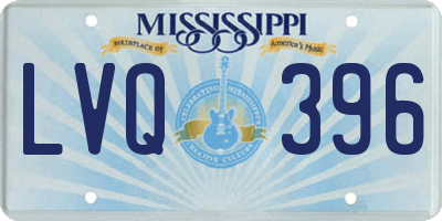 MS license plate LVQ396