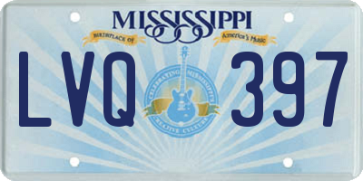 MS license plate LVQ397