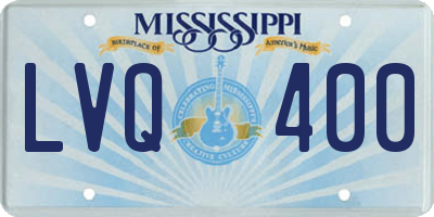 MS license plate LVQ400