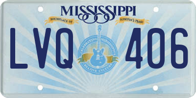 MS license plate LVQ406
