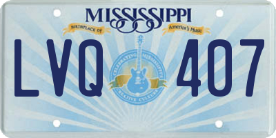 MS license plate LVQ407