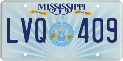 MS license plate LVQ409