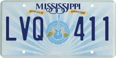 MS license plate LVQ411