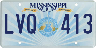 MS license plate LVQ413