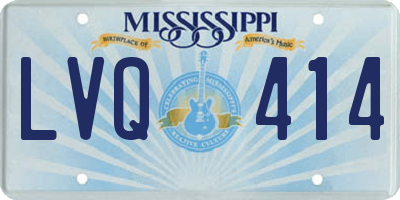 MS license plate LVQ414