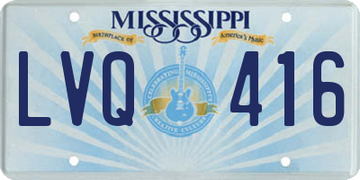 MS license plate LVQ416