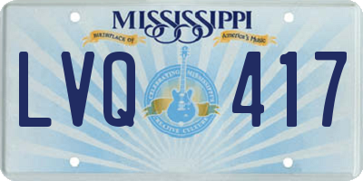 MS license plate LVQ417