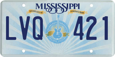 MS license plate LVQ421