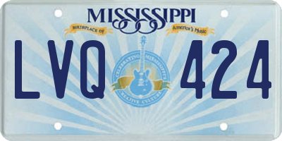 MS license plate LVQ424