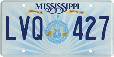 MS license plate LVQ427
