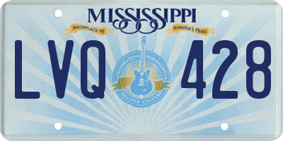 MS license plate LVQ428
