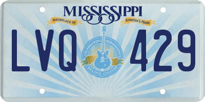 MS license plate LVQ429