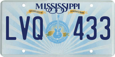 MS license plate LVQ433