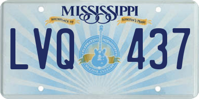MS license plate LVQ437