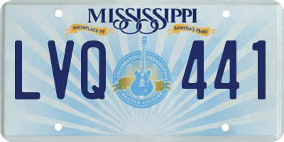 MS license plate LVQ441