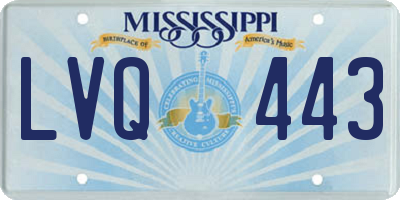 MS license plate LVQ443