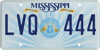 MS license plate LVQ444