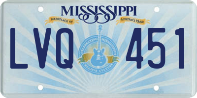 MS license plate LVQ451