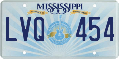 MS license plate LVQ454