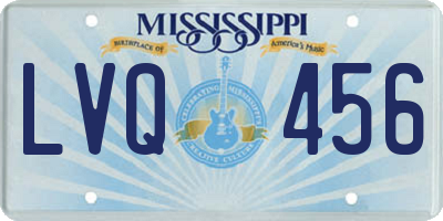 MS license plate LVQ456