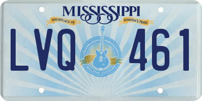 MS license plate LVQ461