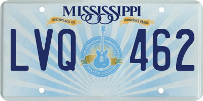 MS license plate LVQ462