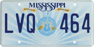 MS license plate LVQ464