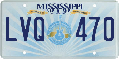 MS license plate LVQ470