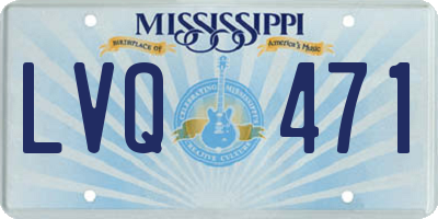 MS license plate LVQ471