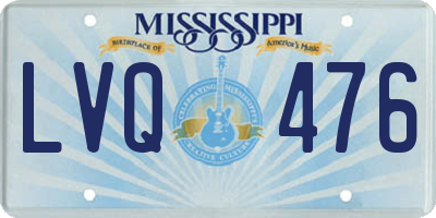MS license plate LVQ476