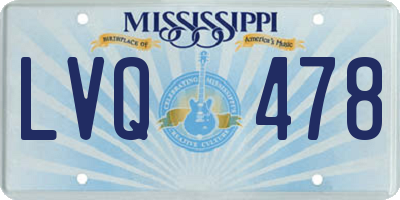 MS license plate LVQ478