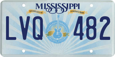 MS license plate LVQ482
