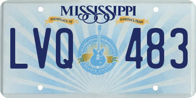 MS license plate LVQ483