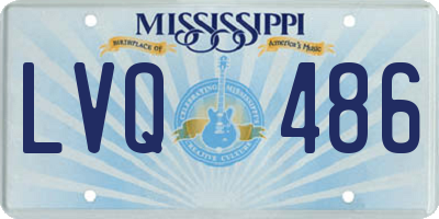 MS license plate LVQ486
