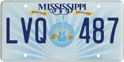 MS license plate LVQ487
