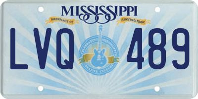 MS license plate LVQ489