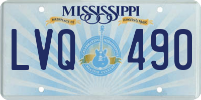 MS license plate LVQ490