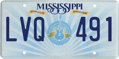 MS license plate LVQ491