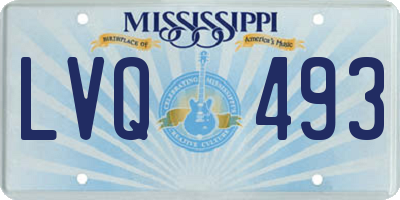 MS license plate LVQ493