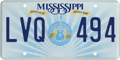 MS license plate LVQ494