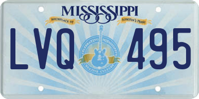 MS license plate LVQ495