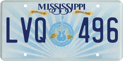 MS license plate LVQ496