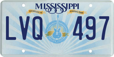 MS license plate LVQ497