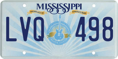 MS license plate LVQ498