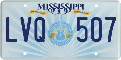 MS license plate LVQ507